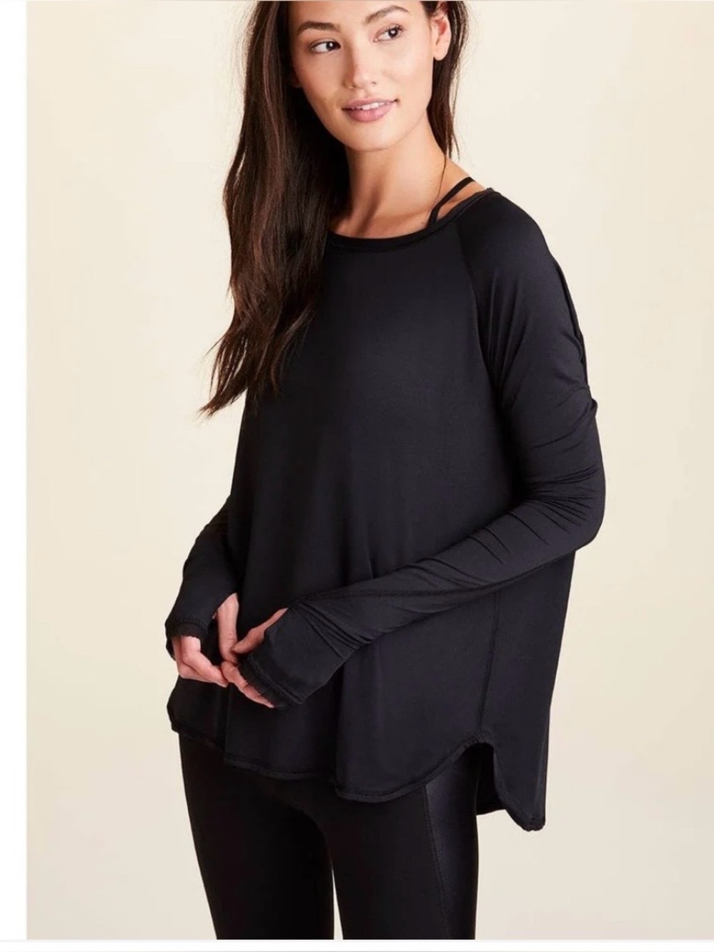 Alala Black Fractal Raglan long sleeve tee size 1X